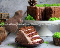 Шоколадный торт с крем-чизом и вишней