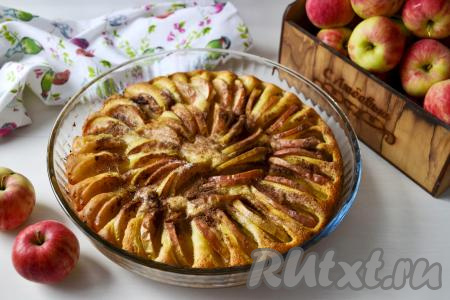 Яблочный пирог на сметане в духовке