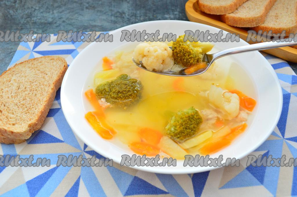 Овощной суп пюре с брокколи и цветной капустой