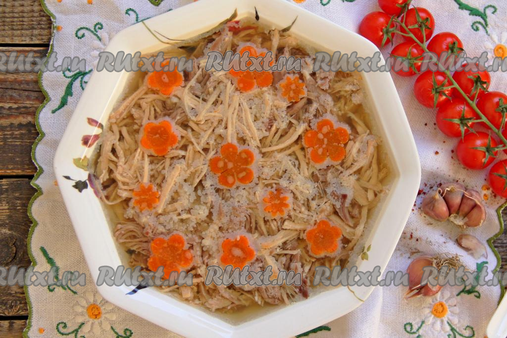 Холодец из свинины и индейки без желатина: 9 фото в рецепте