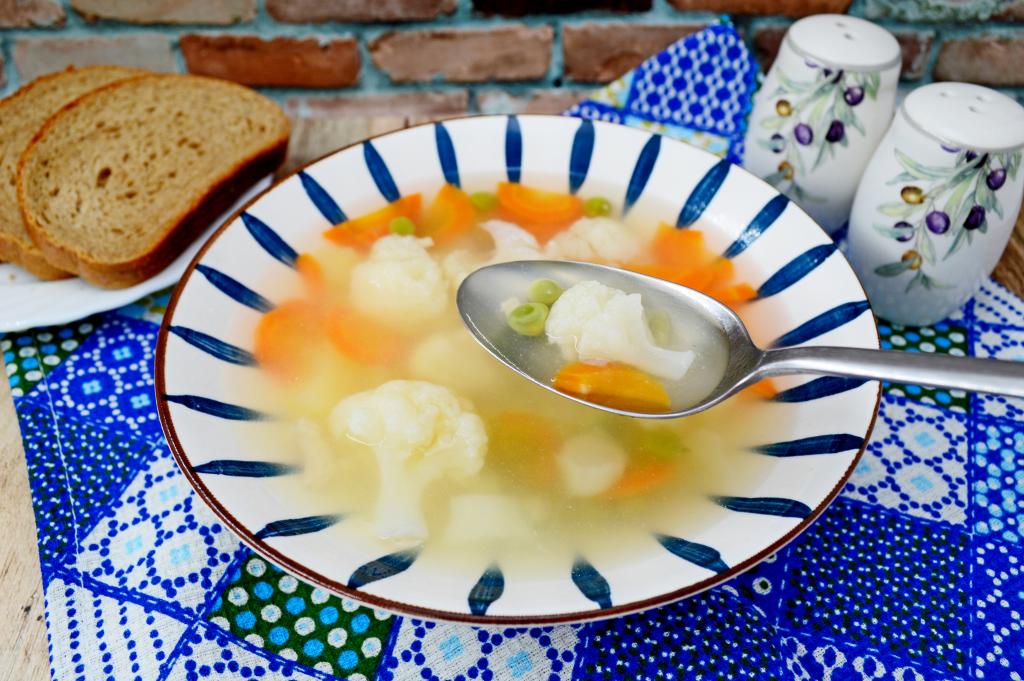 Суп с цветной капустой и горошком - пошаговый рецепт с фото на баштрен.рф