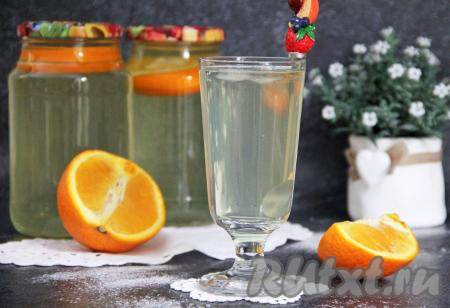 Берёзовый сок с апельсином в банках на зиму 