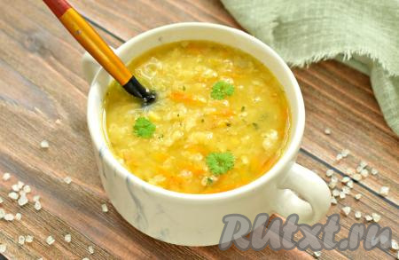 Гороховый суп с курицей без картошки