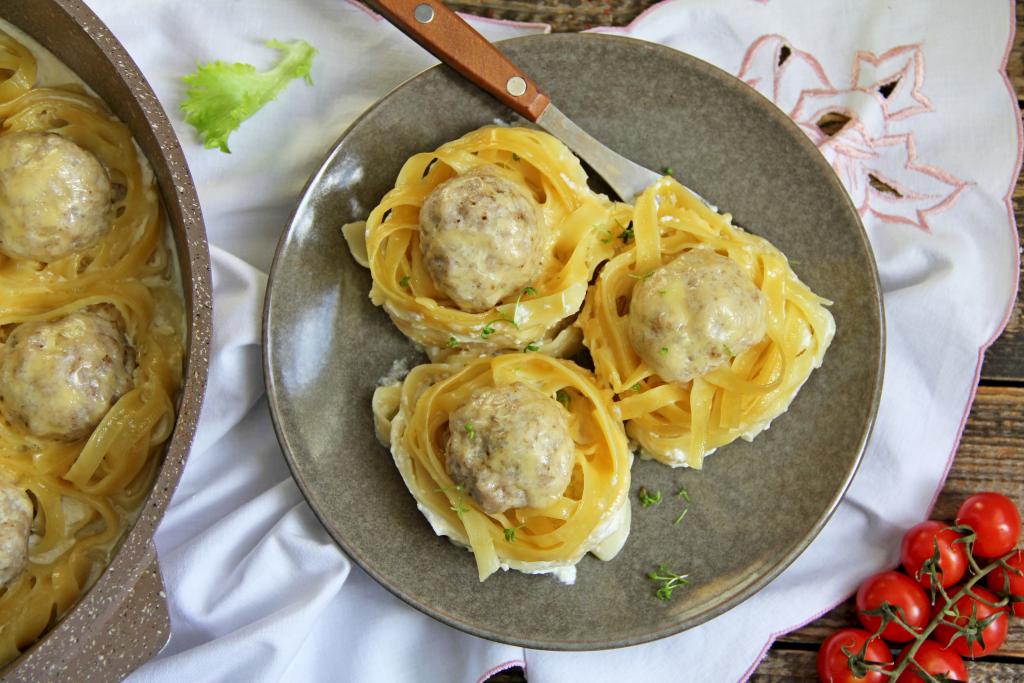 🍲 4 рецепта гнезд из макарон с различными начинками, подойдут спагетти или лапша.