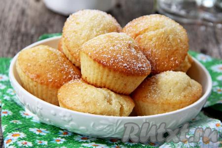 Кексы на ряженке в силиконовых формах