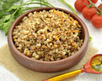 Гречка по-купечески с фаршем в духовке