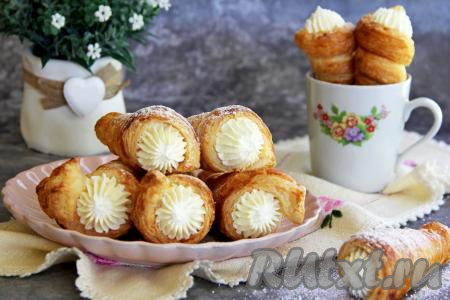 Очень вкусные и нежные трубочки получились. 