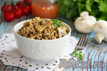Перловка с грибами в мультиварке