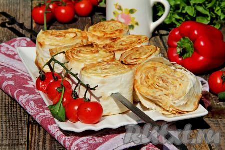Лаваш с сыром и беконом на мангале