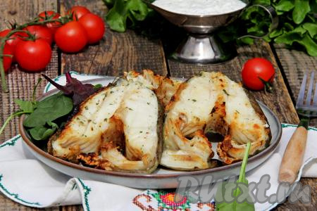 Стейки зубатки на мангале