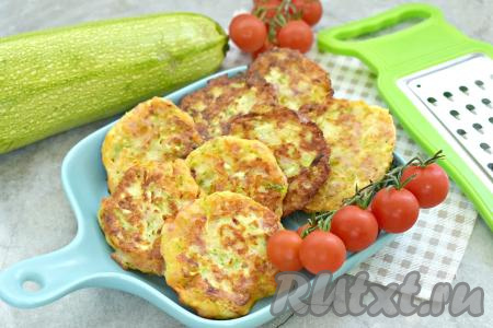 Кабачковые оладьи с ветчиной и сыром