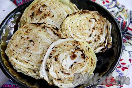 Стейки из капусты на мангале