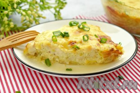 Запеканка из кабачков с курицей и сыром в духовке