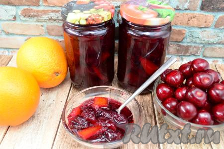 Варенье из черешни с апельсином
