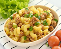Макароны по-флотски с фаршем из индейки