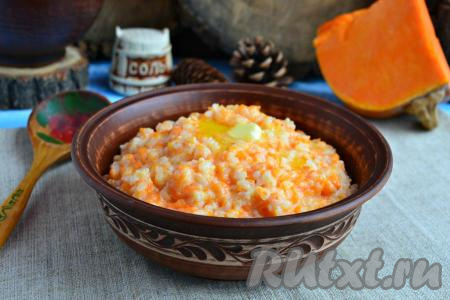 Молочно-рисовая каша с тыквой в мультиварке