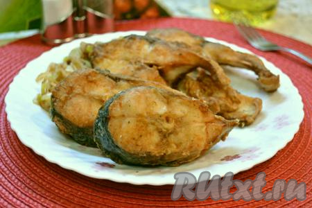 Толстолобик, жареный на сковороде