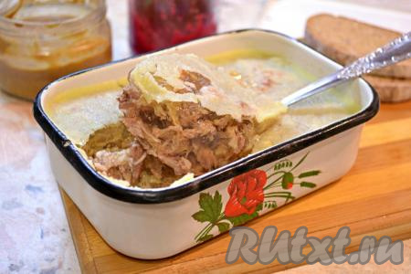 Рецепт домашнего холодца из курицы и свинины