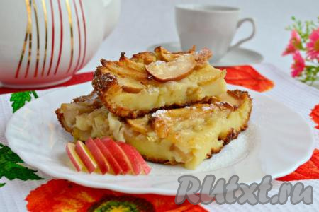 Рецепт яблочного пирога на молоке
