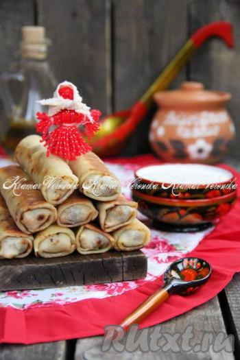 Блинчики с куриными сердечками