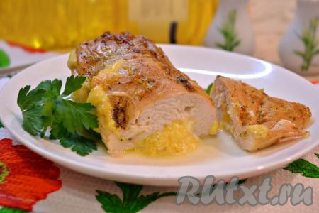 Куриное филе, запеченное с сыром в духовке