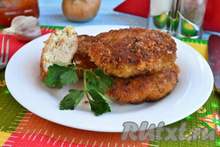 Котлеты из куриного фарша с творогом