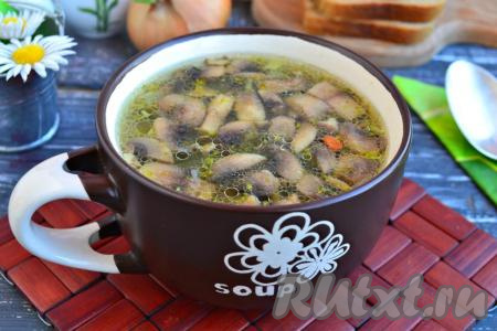 Суп с шампиньонами и брокколи