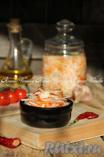 Капуста, маринованная с уксусом и маслом