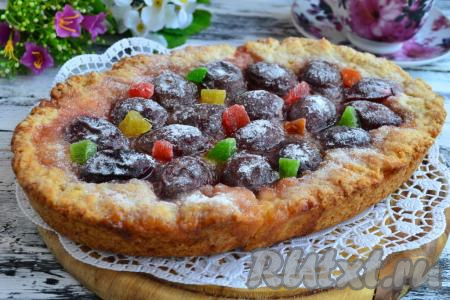 Песочный пирог со сливами