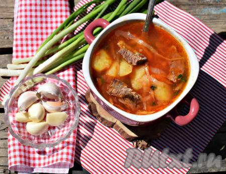 Как приготовить вкусный борщ из говядины