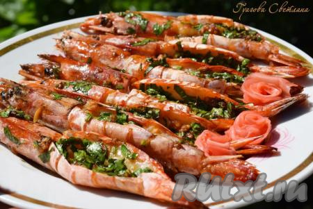 Лангустины, запеченные в духовке 