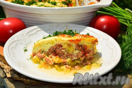 Запеканка с капустой и фаршем в духовке