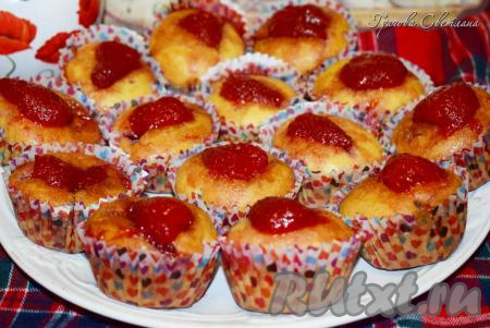 Рецепт кексов с клубникой