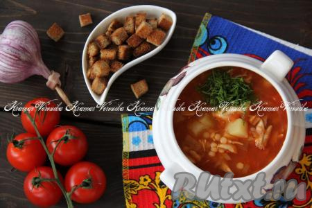 Суп с кускусом и курицей