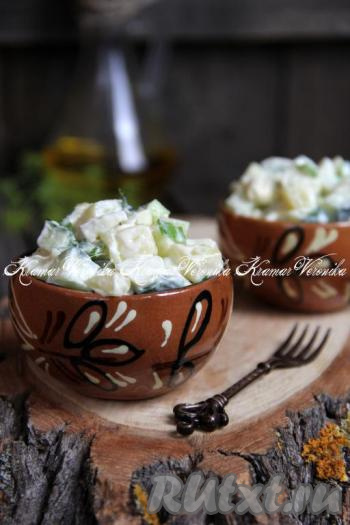 Картофельный салат с огурцами