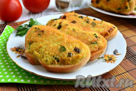 Горячие бутерброды с картошкой на сковороде