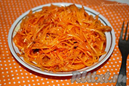 Салат из моркови с растительным маслом