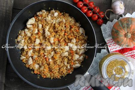 Плов из булгура с курицей