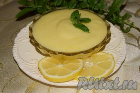 Заварной лимонный крем на водяной бане