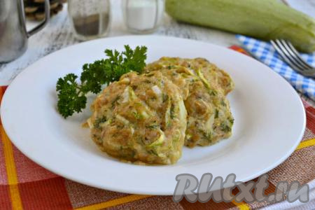 Котлеты из куриного фарша и кабачков в духовке