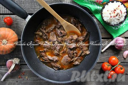 Рецепт куриной печени, тушеной с луком