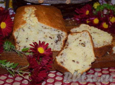 Творожный кекс с орехами