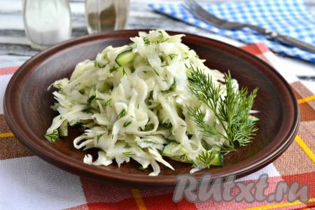 Салат с капустой и яблочным уксусом