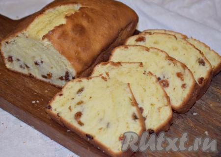 Кекс с изюмом на сметане 
