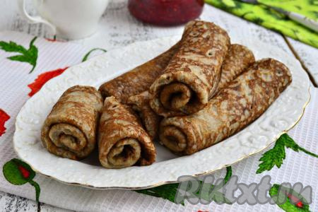 Блины из ржаной муки на молоке