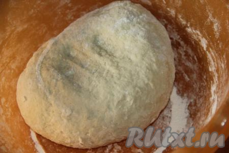 Замесить слегка липнущее, мягкое тесто.