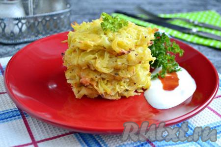 Картофельные драники с сыром в духовке