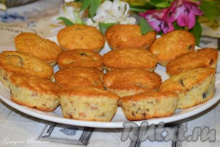 Кексы с сухофруктами и орехами