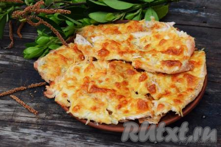 Отбивные из куриного филе с сыром в духовке 