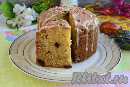Творожный кулич без дрожжей
